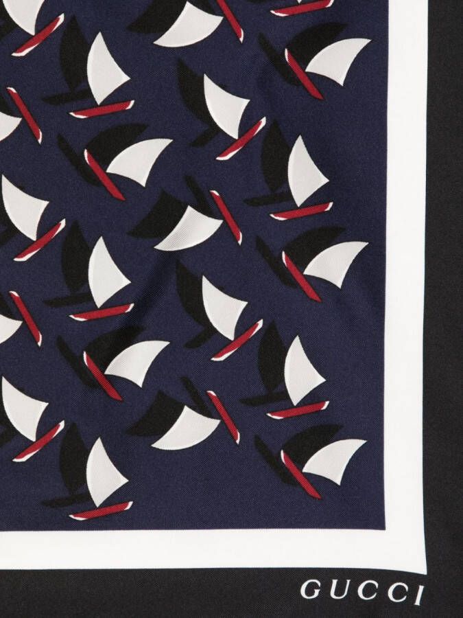 Gucci Sjaal met abstract patroon Blauw
