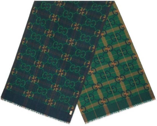 Gucci Sjaal met GG-patroon Groen