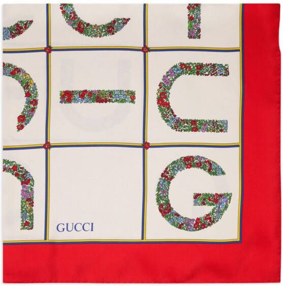 Gucci Sjaal met logoprint Rood