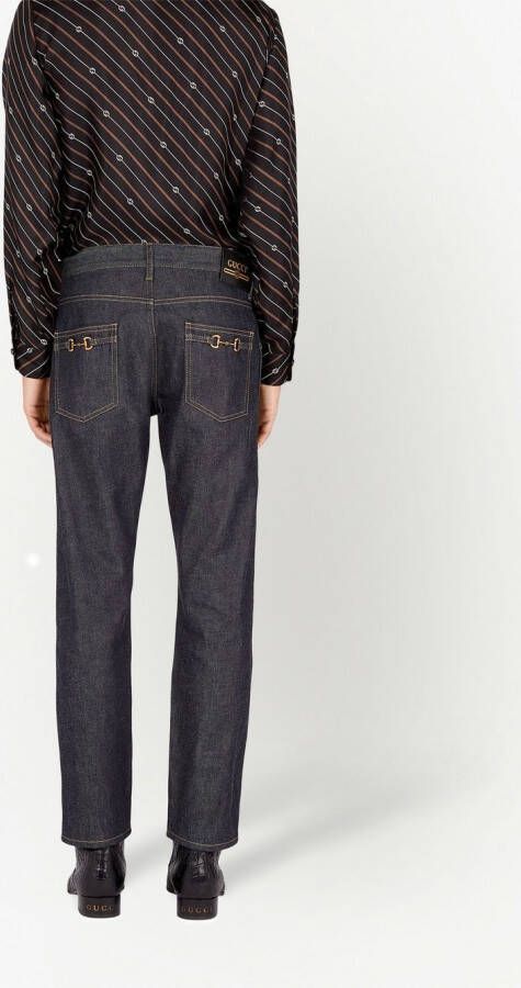 Gucci Slim-fit jeans Blauw