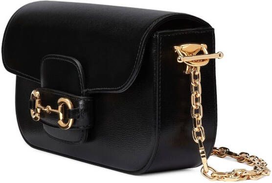 Gucci Horsebit 1955 kleine schoudertas Zwart