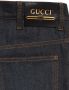 Gucci Katoenen straight jeans met GG-details Blauw - Thumbnail 5