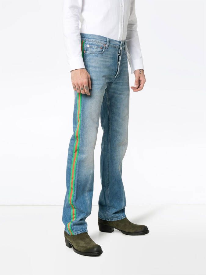 Gucci straight jeans met versiering Blauw
