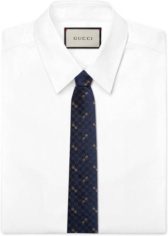 Gucci Stropdas met monogram Zwart