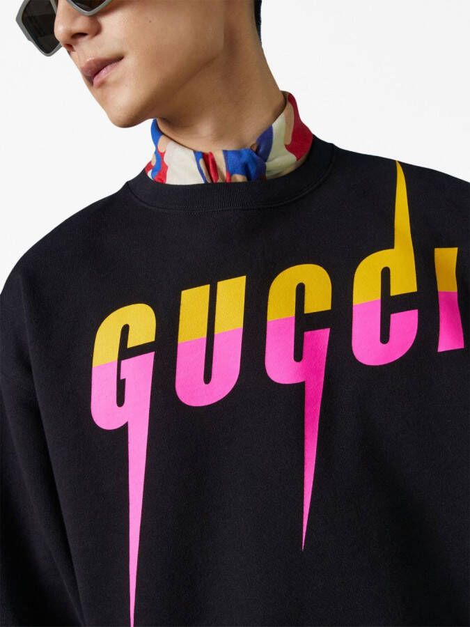 Gucci Sweater met logoprint Zwart