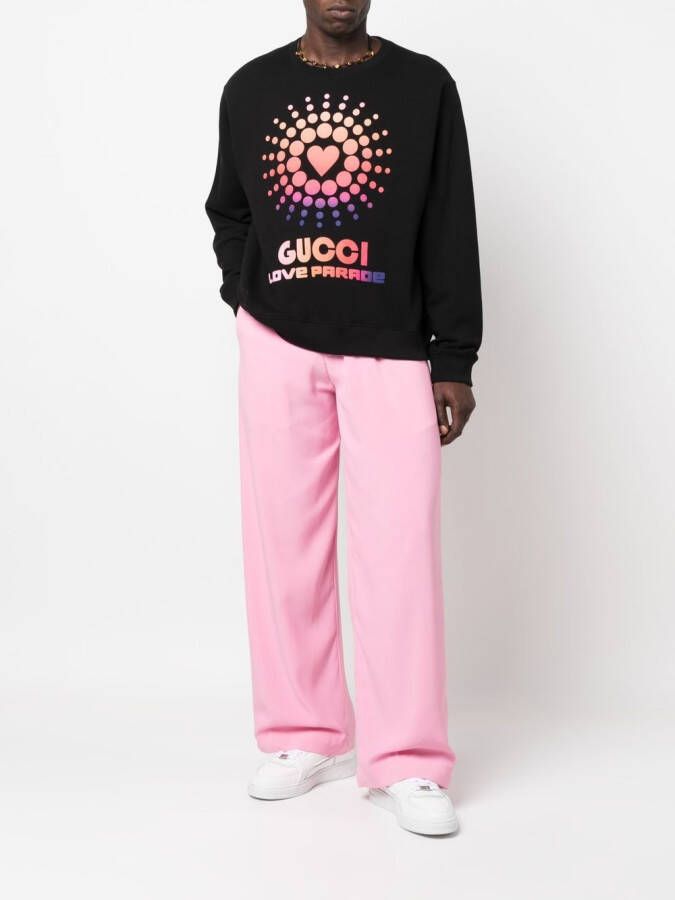 Gucci Sweater met logoprint Zwart