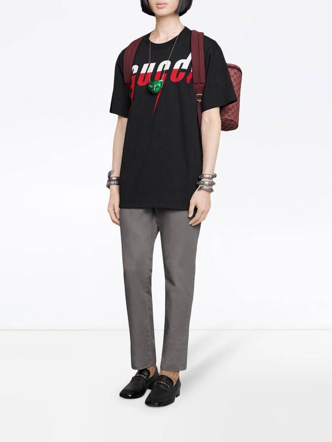 Gucci Katoenen T-shirt met logoprint Zwart