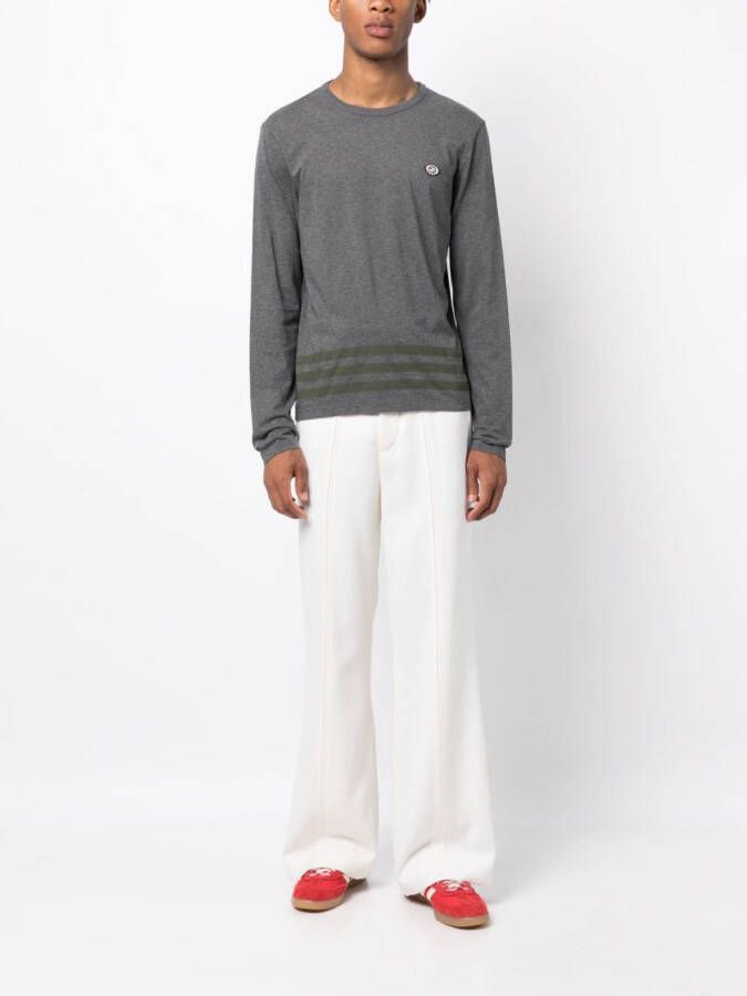 Gucci T-shirt met geborduurd logo Grijs