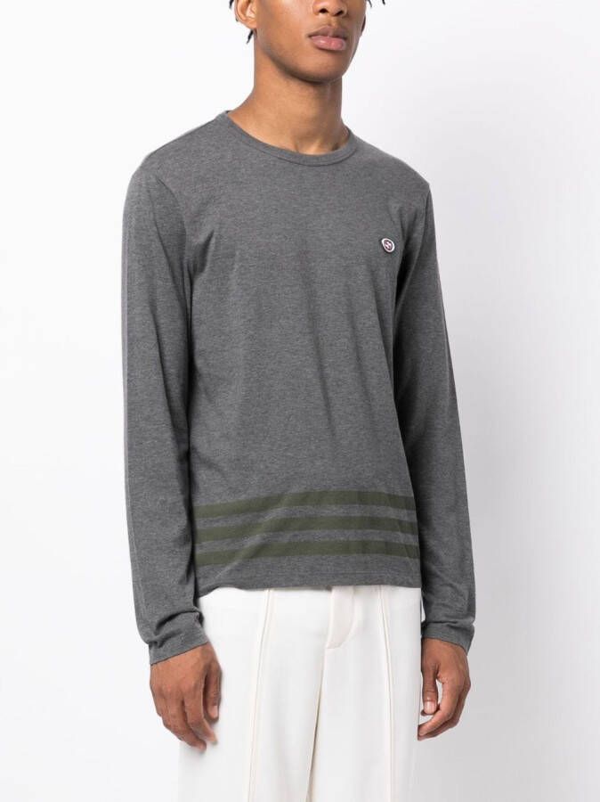 Gucci T-shirt met geborduurd logo Grijs
