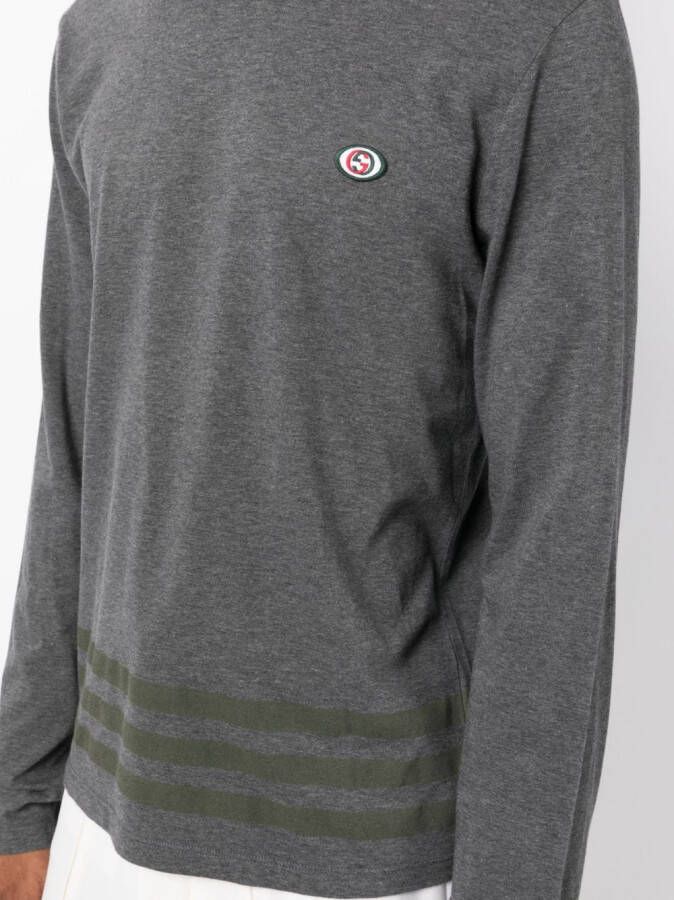Gucci T-shirt met geborduurd logo Grijs