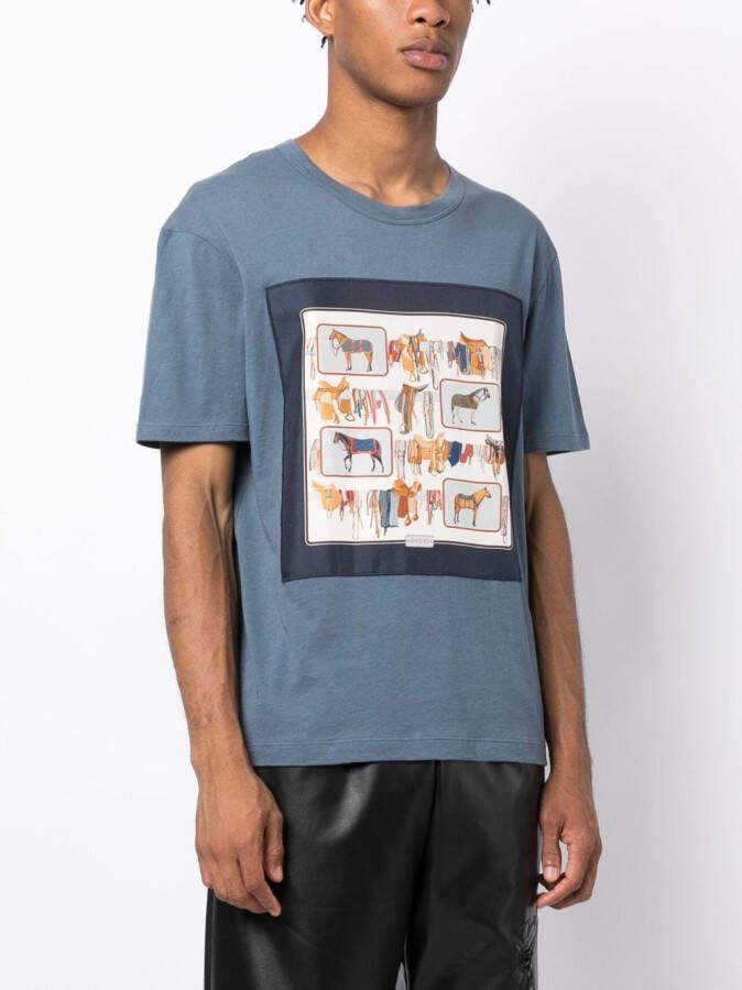 Gucci T-shirt met print Blauw