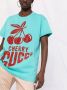 Gucci T-shirt verfraaid met kristallen Blauw - Thumbnail 5