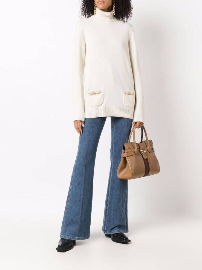 Gucci Trui met GG-ketting Beige