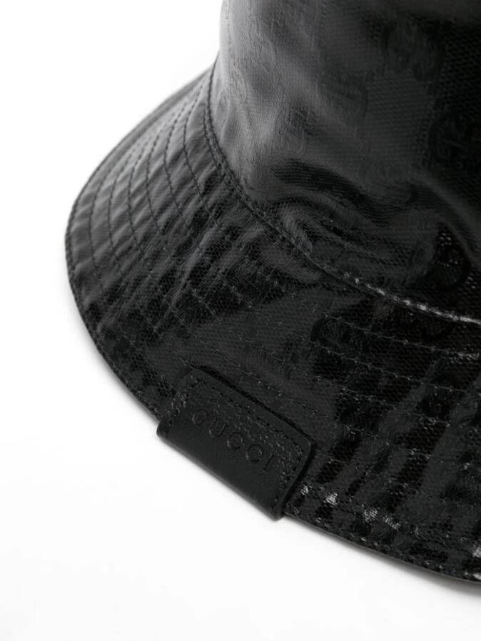 Gucci Vissershoed met logo-reliëf Zwart