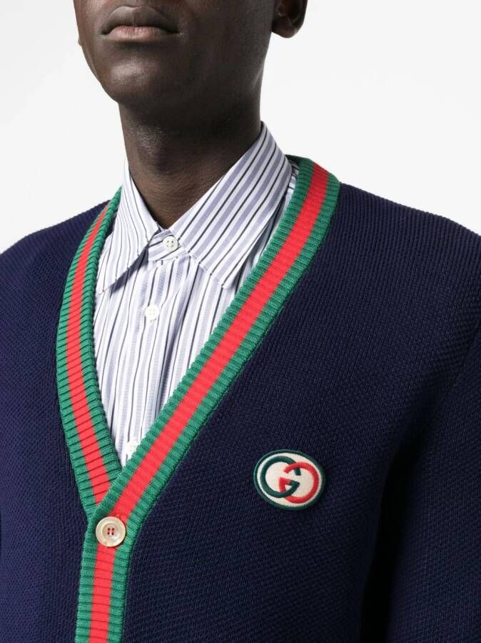 Gucci Button-up vest Blauw