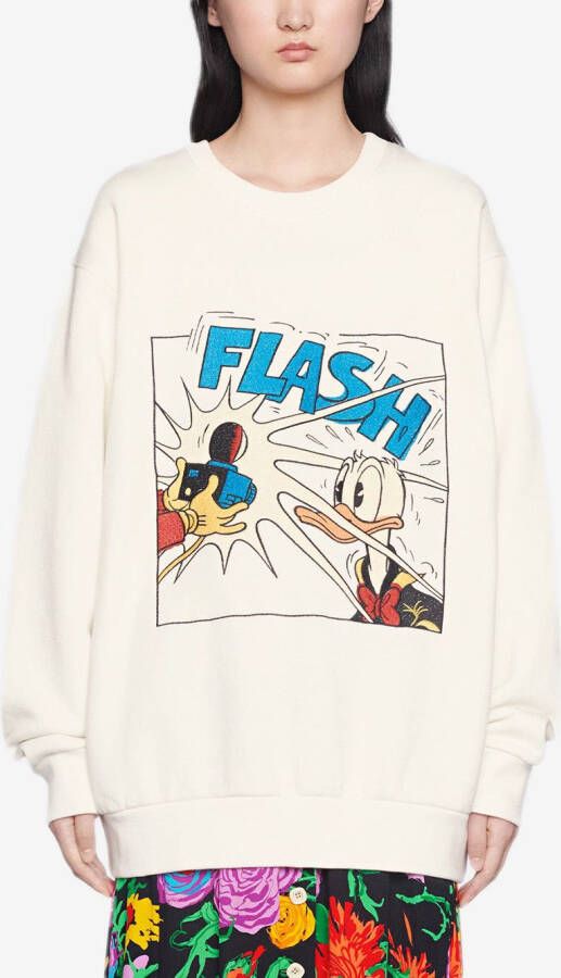 Gucci x Disney sweater met print Wit