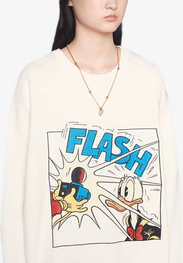 Gucci x Disney sweater met print Wit