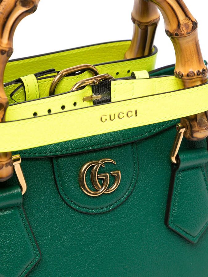 Gucci XS Diana shopper met bamboe detail Groen