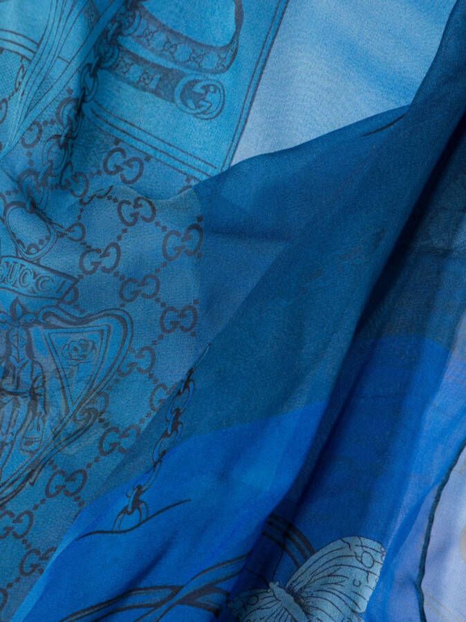 Gucci Zijden sjaal Blauw
