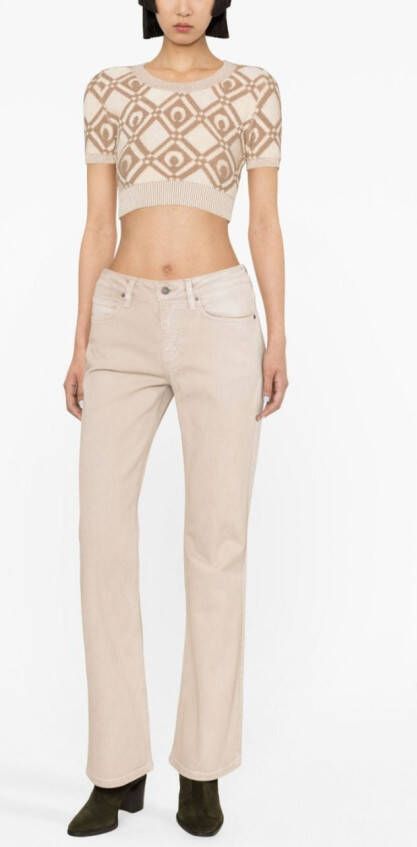 GUESS USA Broek met logoprint Beige