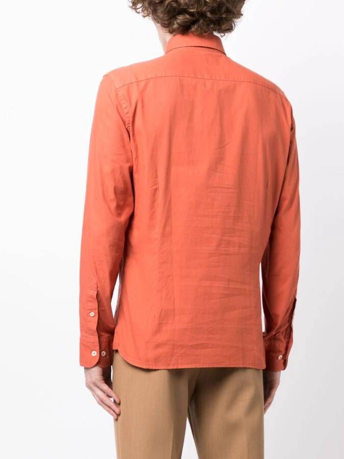 Hackett Katoenen overhemd Oranje
