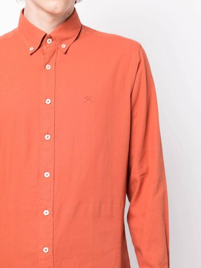 Hackett Katoenen overhemd Oranje
