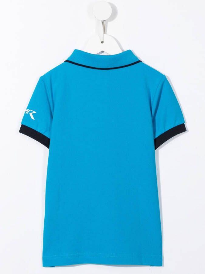 Hackett Kids Poloshirt met logoprint Blauw