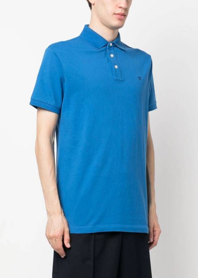 Hackett Poloshirt met geborduurd logo Blauw