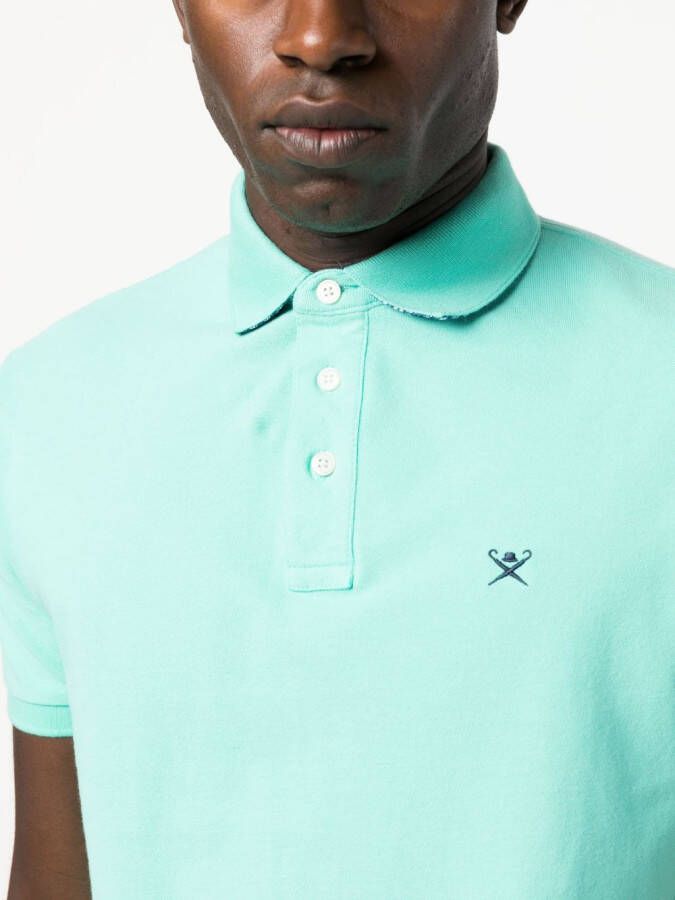 Hackett Poloshirt met geborduurd logo Groen