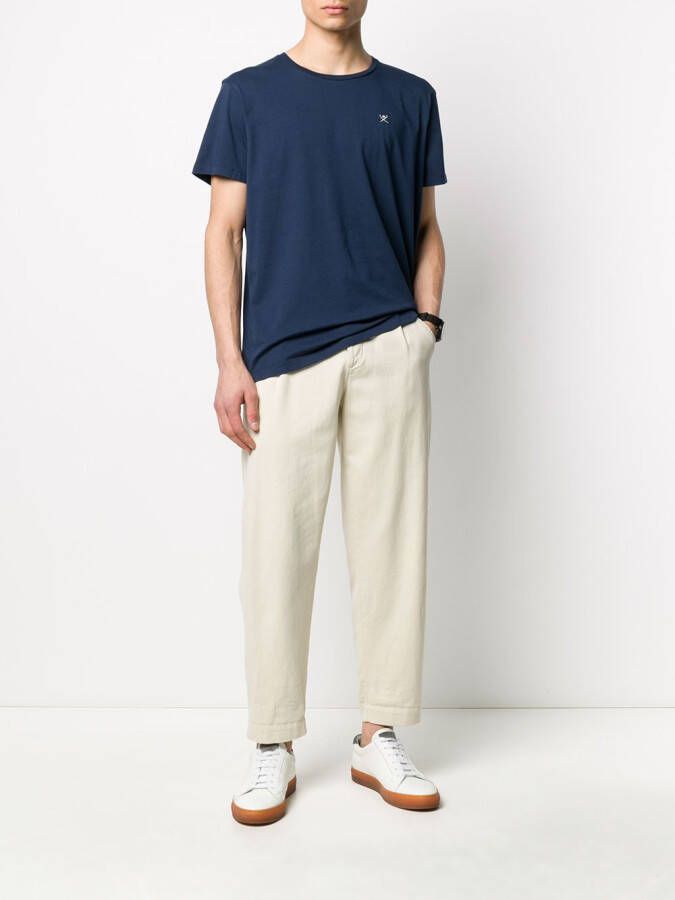 Hackett T-shirt met logo Blauw
