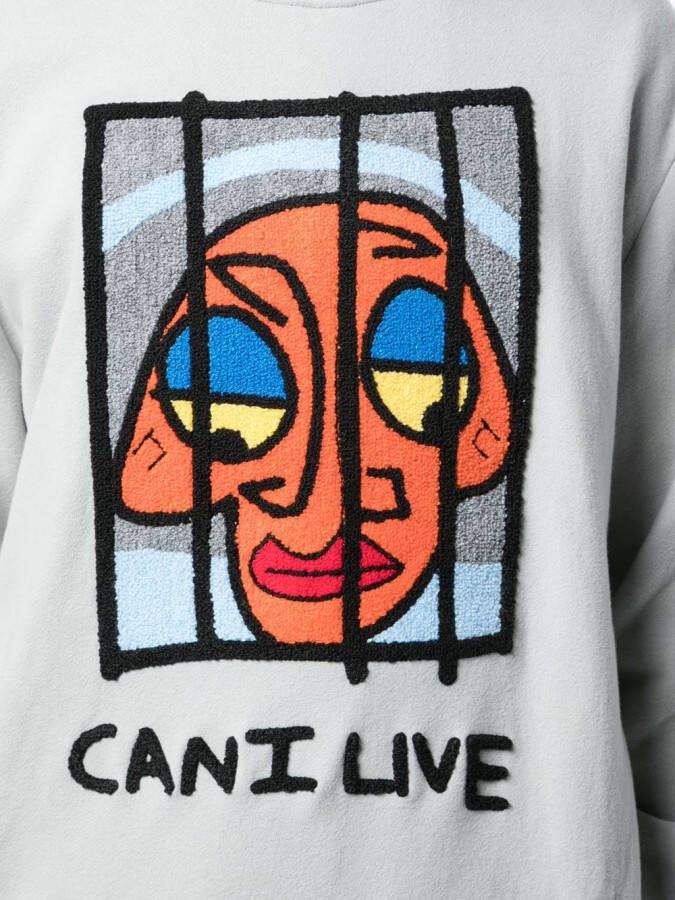 Haculla 'Can I Live' sweater Grijs