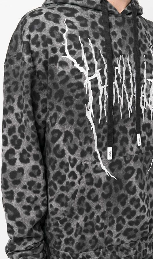 Haculla Hoodie met luipaardprint Zwart