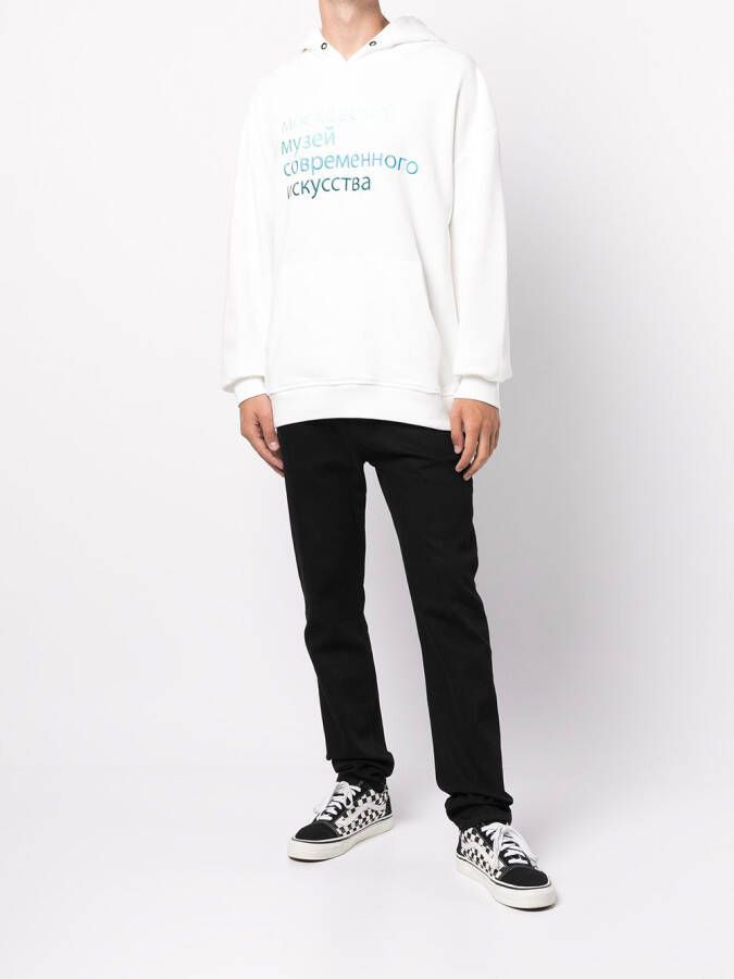 Haculla Hoodie met tekst Wit