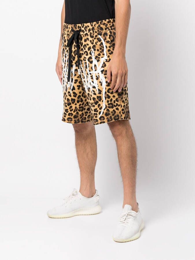 Haculla Shorts met luipaardprint Bruin