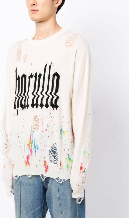 Haculla Sweater met logoprint Wit