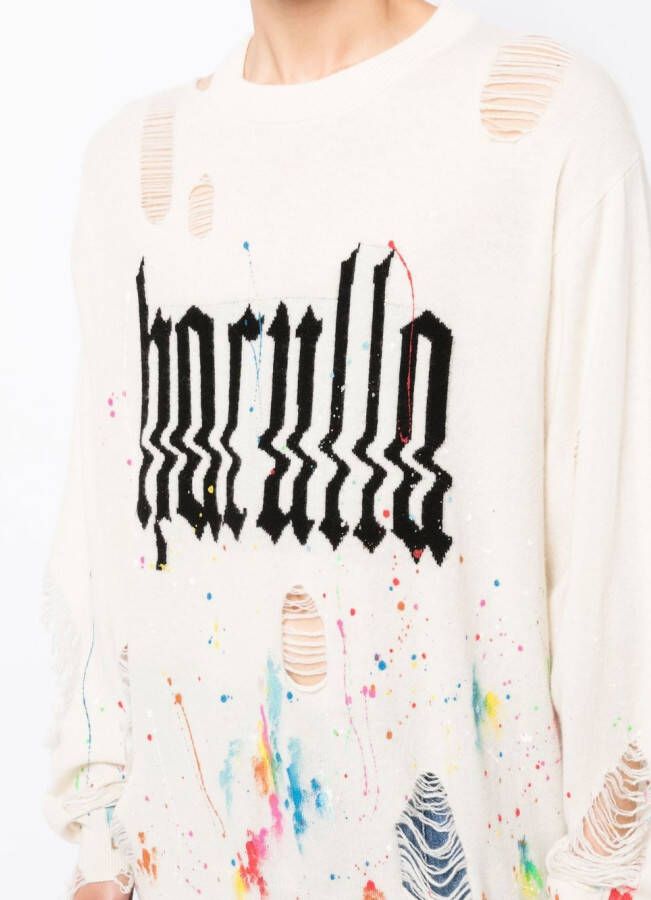 Haculla Sweater met logoprint Wit