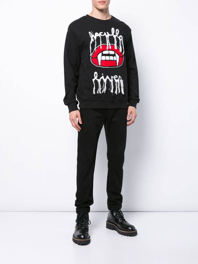 Haculla Sweater met print Zwart