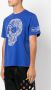Haculla T-shirt met doodskopprint Blauw - Thumbnail 3