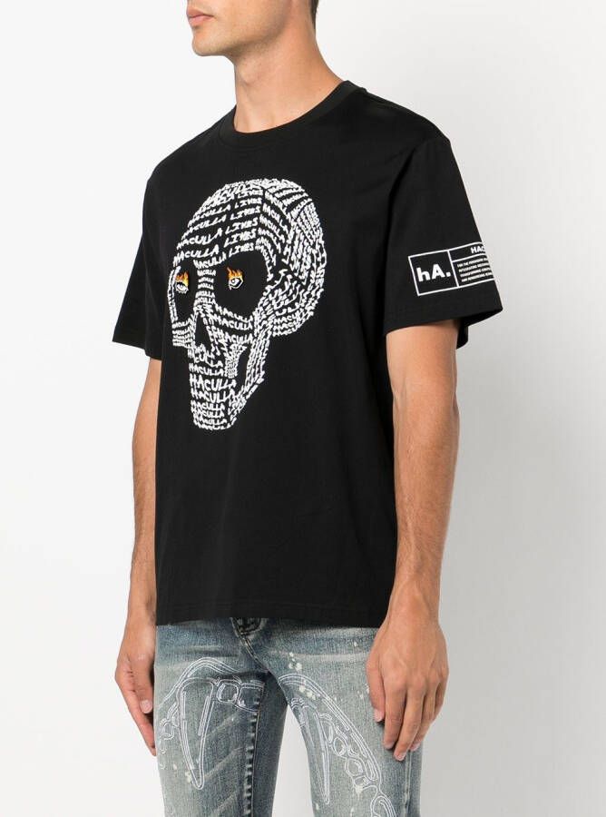 Haculla T-shirt met doodskopprint Zwart