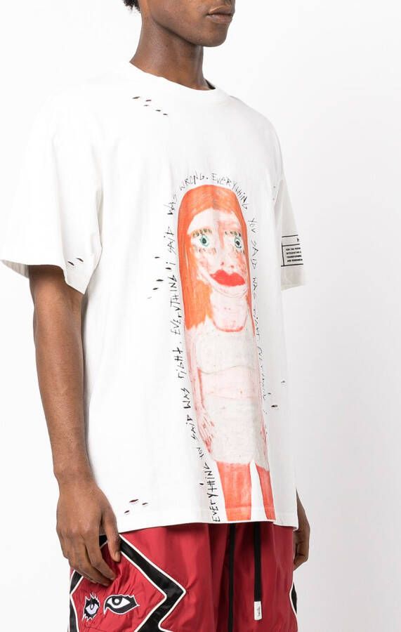 Haculla T-shirt van stretch katoen Wit