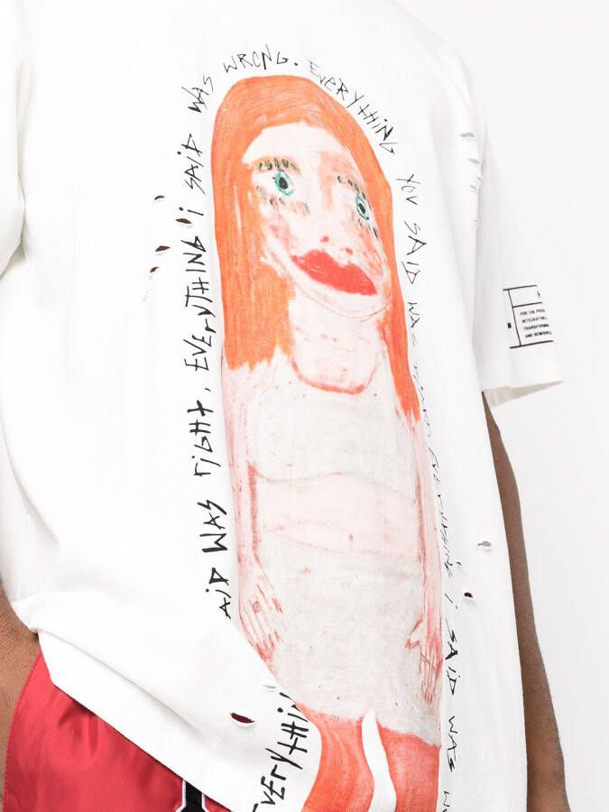 Haculla T-shirt van stretch katoen Wit