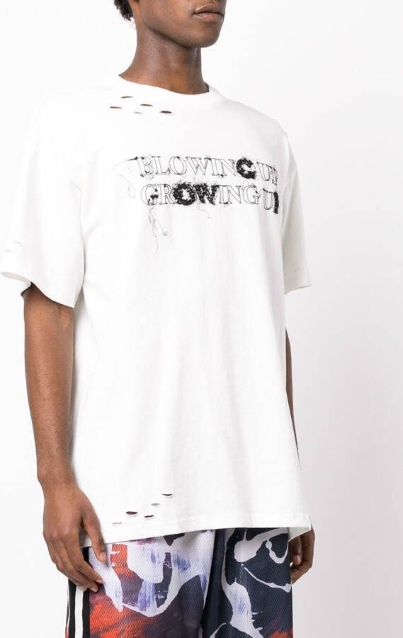 Haculla T-shirt van stretch katoen Wit