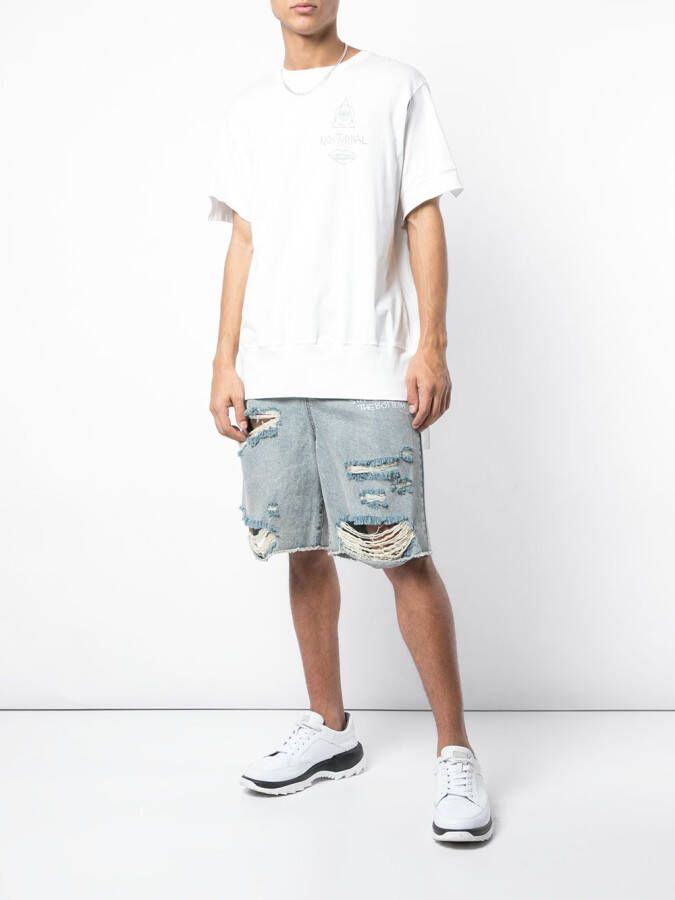 Haculla 'There's No Future' gedeconstrueerde sweater Wit