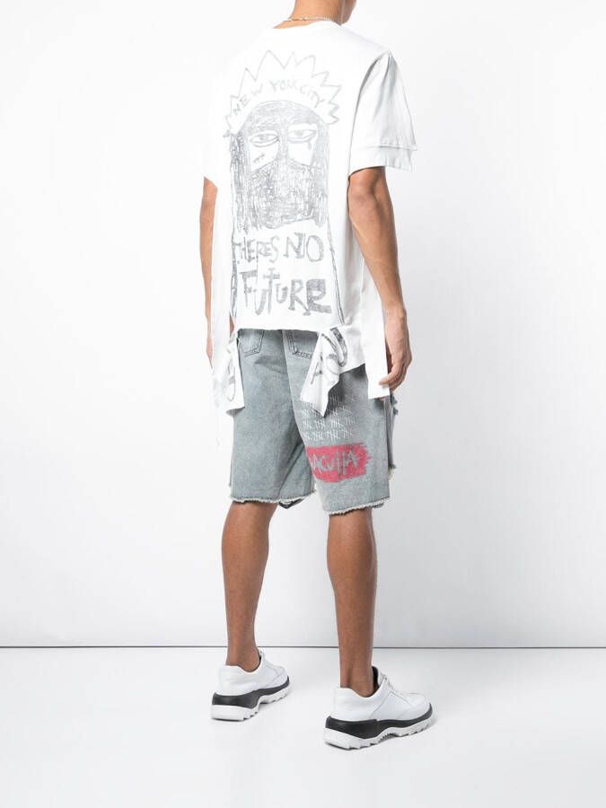 Haculla 'There's No Future' gedeconstrueerde sweater Wit