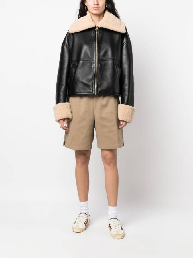 Halfboy Shorts met trekkoord Beige