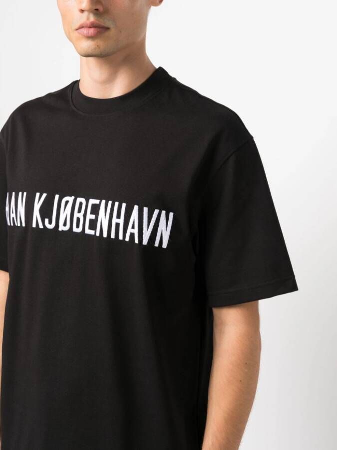 Han Kjøbenhavn T-shirt met logoprint Zwart