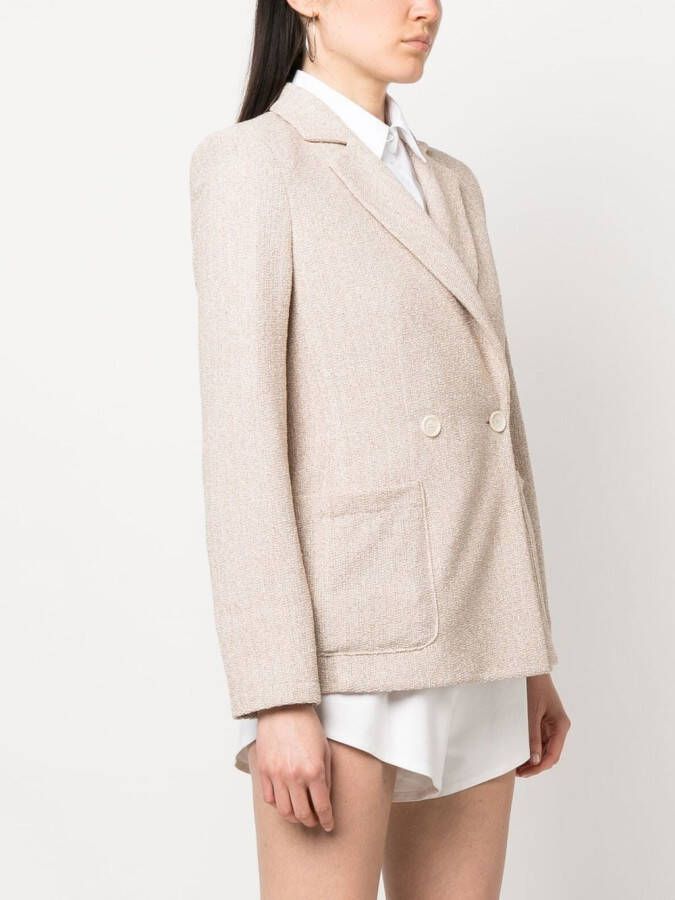 Harris Wharf London Blazer met dubbele rij knopen Wit