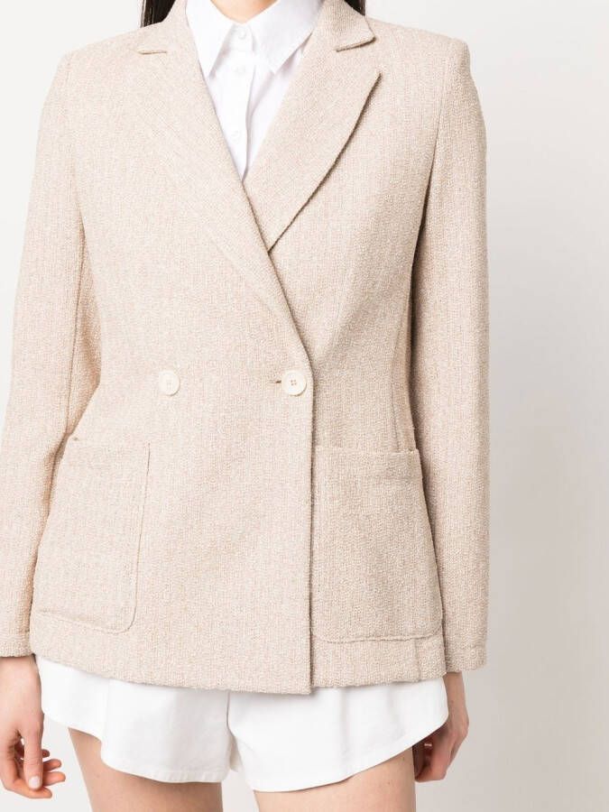Harris Wharf London Blazer met dubbele rij knopen Wit