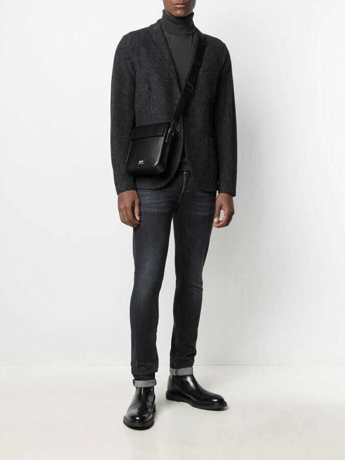 Harris Wharf London Blazer met enkele rij knopen Blauw