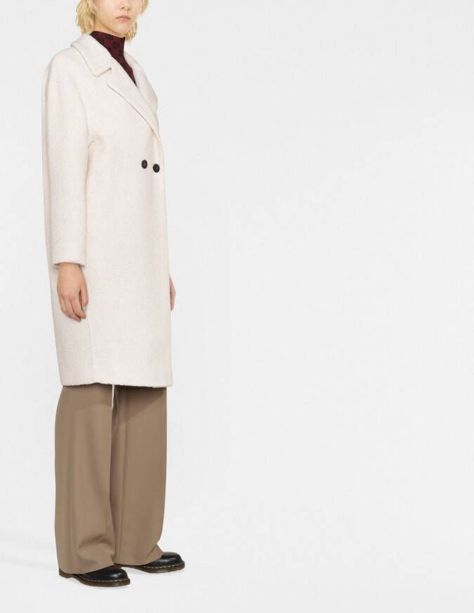 Harris Wharf London Jas met dubbele rij knopen Beige